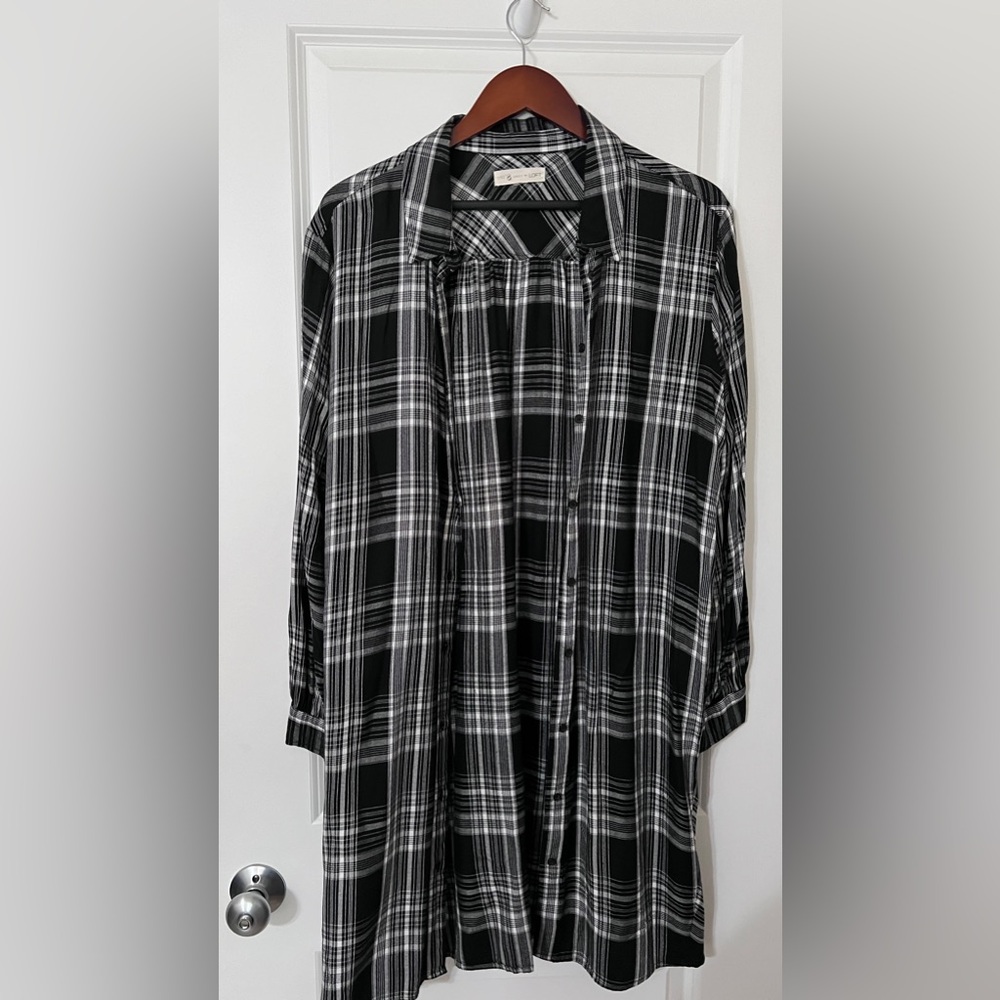 Loft Lou & Grey Lounge Button Down Shirt Dress Size XL